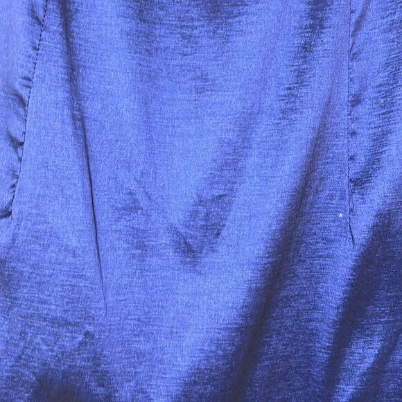 NWT Bardot Geri Taffeta Ruffle Mini Dress in Cobalt Blue 6/8 - Picture 3 of 12